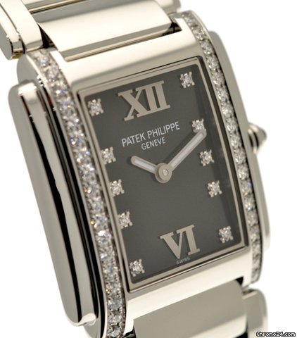 Patek Philippe Twenty-4 - Dark Dial - Two ligns of Diamonds NEW WATCHES 2