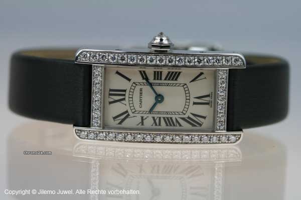 Cartier TANK AMERICAINE 750 18 K WEISSGOLD MIT DIAMANTEN WATCHES 2