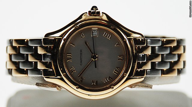 replica Cartier COUGAR 18K Y/G CASE, S/G BRACELET - WATCHES 1
