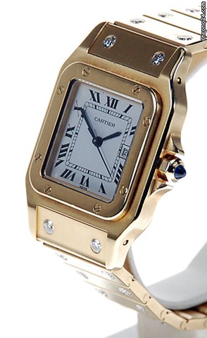 Cartier SANTOS GALBEE 18K Y/G AUTOMATIC - WATCHES 2