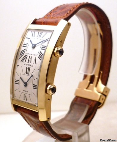 Cartier TANK CINTREE DOUBLE TIME ZONE WATCHES 2