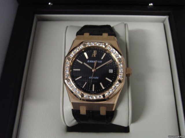 replica Audemars Piguet Royal Oak Rose Gold Diamond WATCHES 1