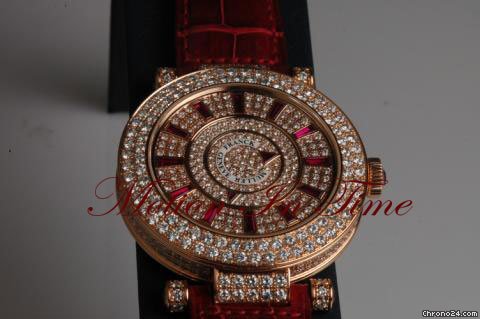 Franck Muller "DOUBLE MYSTERY" ROSE GOLD 42mm DIAMOND & RUBY WATCHES 2