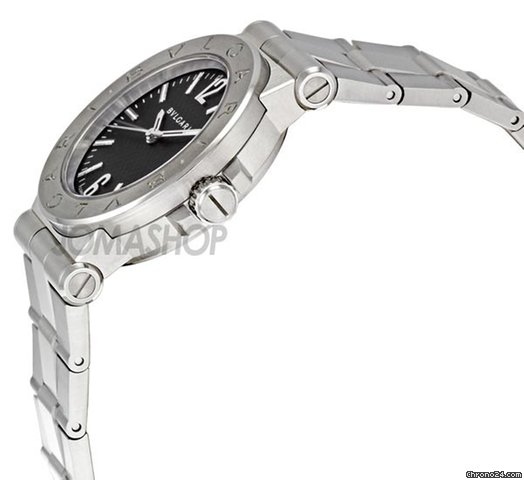 Bulgari Diagono Black Dial Stainless Steel Ladies Watch DG29BSSD WATCHES 2
