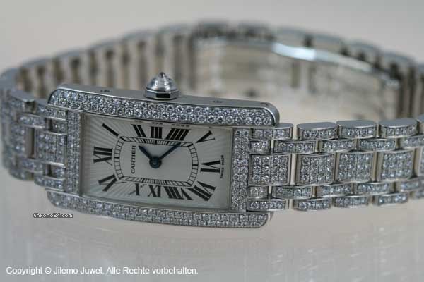 Cartier TANK AMERICAINE WEISSGOLD MIT 783 DIAMANTEN WATCHES 2