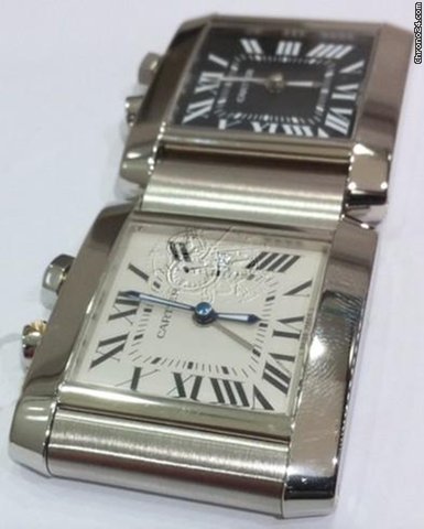 replica Cartier TANK FRANCAISE TRAVEL ALARM CLOCK SWISS WATCHES 1