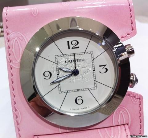 Cartier PASHA ALARM TRAVEL CLOCK PINK SWISS WATCHES 2
