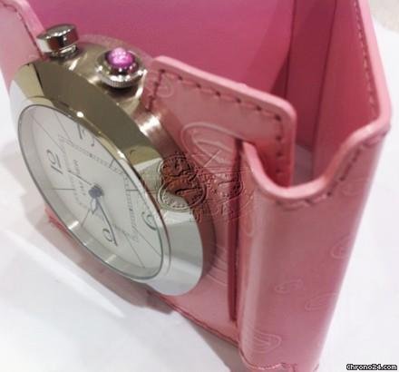 replica Cartier PASHA ALARM TRAVEL CLOCK PINK SWISS WATCHES 1