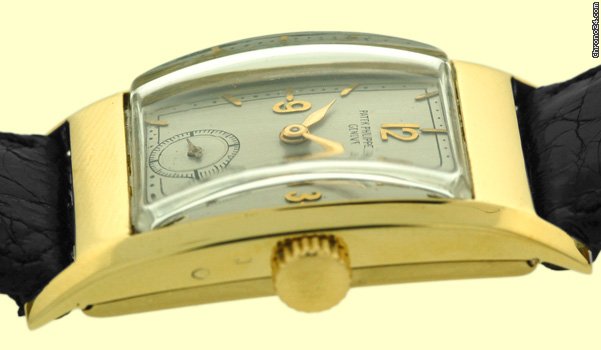 replica Patek Philippe Vintage Gent's 18K Yellow Gold Tank Strapwatch WATCHES 1