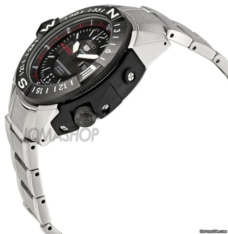 Seiko 5 Stainless Steel Black Dial Automatic Mens Watch SKZ229K1 WATCHES 2