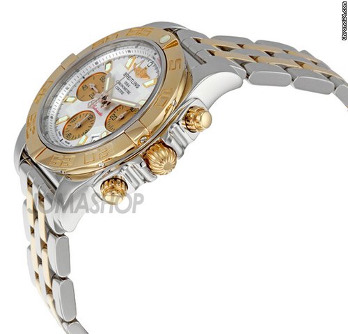 Breitling Chronomat 41 Silver Dial Chronograph Mens Watch CB014012-G713TT WATCHES 2