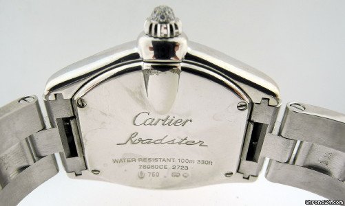 replica Cartier 18k WG Diamond Bracelet Wristwatch Lady's ROADSTER WATCHES 1