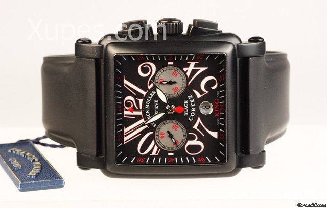 replica Franck Muller Conquistador King Cortez Chronograph 10000 K CC NR XL SS Mens Tritium/Black PVD [ON HOLD] WATCHES 1 