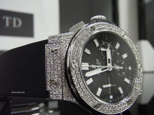 replica Hublot Big Bang 44mm Steel Diamond Set WATCHES 1