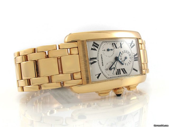 Cartier Herren "TANK AMERICAINE" 750/- Gelbgold Quarz WATCHES 2