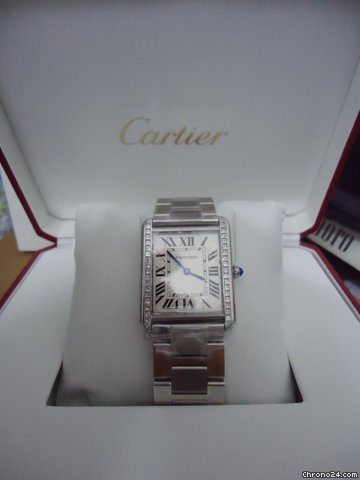 replica Cartier Tank Solo Set With 36 Natural Diamond WATCHES 1
