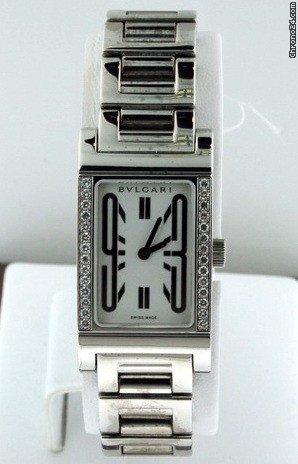 Bulgari Rettangolo 18kt White Gold Ladies Pre-owned WATCHES 2