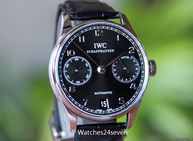 IWC Portuguese 7 Day Automatic Black Dial WATCHES 2