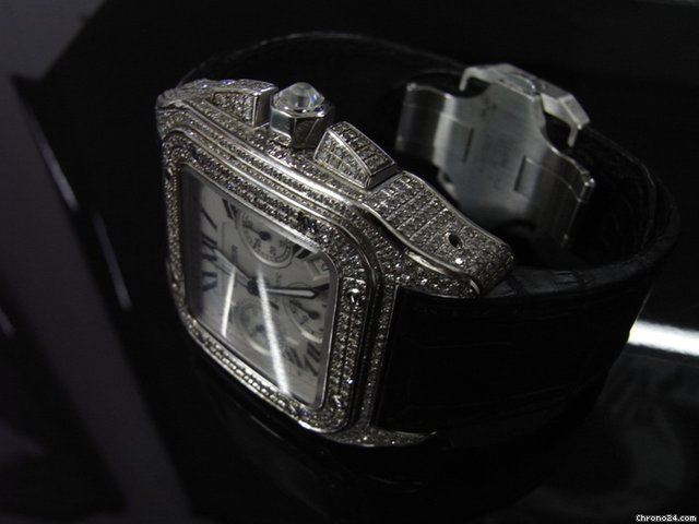 Cartier Santos 100 XL Chronograph Diamond Set WATCHES 2