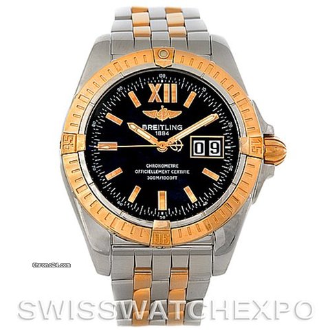 Breitling Cockpit Big Date Steel 18k Rose Gold Watch WATCHES 2