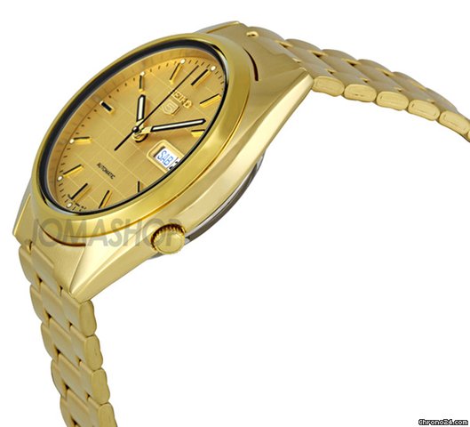 Seiko 5 Gold Tone Automatic Mens Watch SNXL72 WATCHES 2