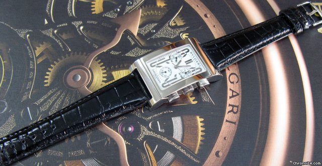 replica Bulgari Rettangolo Ss Chronograph Date Quartz Rare WATCHES 1