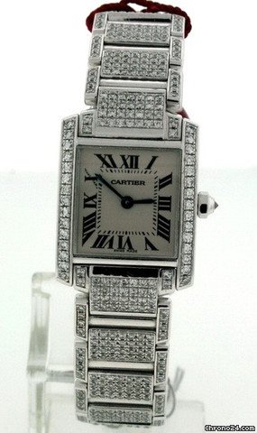 Cartier Tank Francaise Ladies WE1002SD Pre-owned WATCHES 2