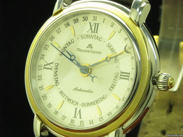 replica Maurice Lacroix Masterpiece 18kt Gold/ Stahl Herrenuhr WATCHES 1