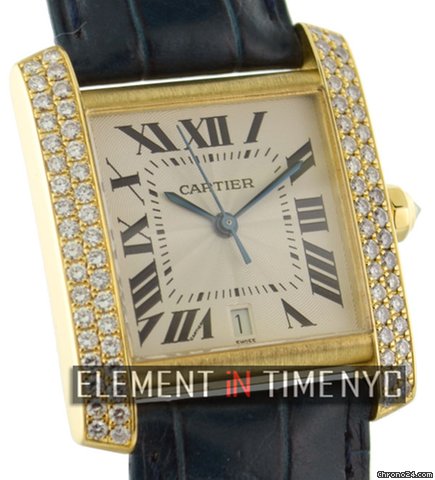 Cartier Tank Francaise With Factory Diamonds WATCHES 2