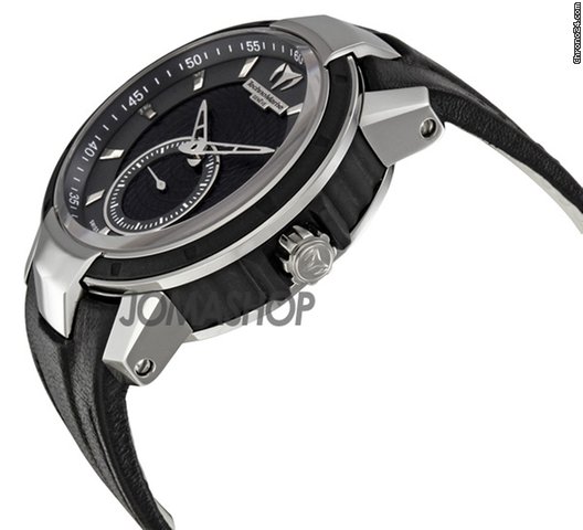 Technomarine UF6 Black Dial Black Leather Strap Ladies Watch 609021 WATCHES 2