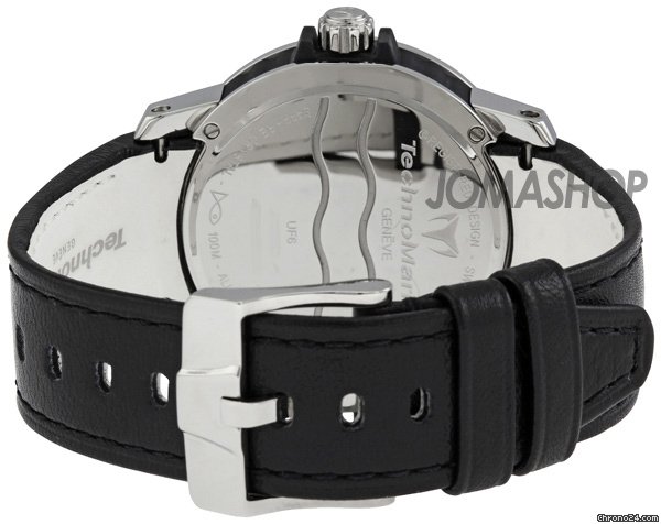 replica Technomarine UF6 Black Dial Black Leather Strap Ladies Watch 609021 WATCHES 1