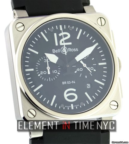 Bell & Ross BR03-94 Chronograph Steel NIB WATCHES 2
