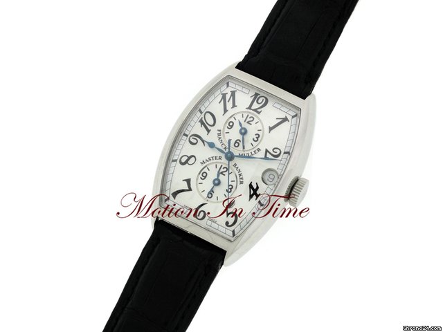 replica Franck Muller MASTER BANKER 3 TIMEZONE AUTOMATIC STAINLESS STEEL MEN'S WATCHES 1