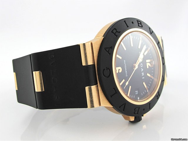 Bulgari Damen "BVLGARI BVLGARI" 750/- Gelbgold / Kautschuc Automatik WATCHES 2