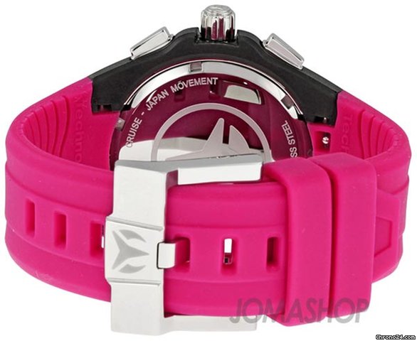 replica Technomarine Cruise Sport Pink Rubber Strap Chronograph Ladies Watch 111021 WATCHES 1