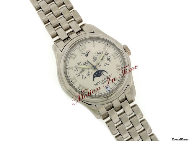 replica Patek Philippe 5036/1G ANNUAL CALENDAR MOONPHASE POWER RESERVE WHITE GOLD WATCHES 1