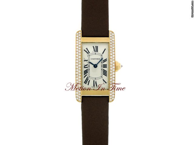Cartier TANK AMERICAINE LADIES' YELLOW GOLD DIAMOND AMERICAN TANK WATCHES 2