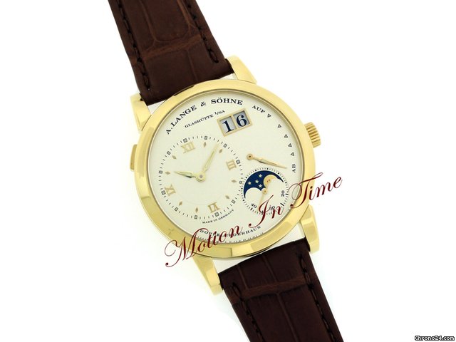 replica A. Lange & Sohne Lange 1 Moonphase Yellow Gold on Strap WATCHES 1