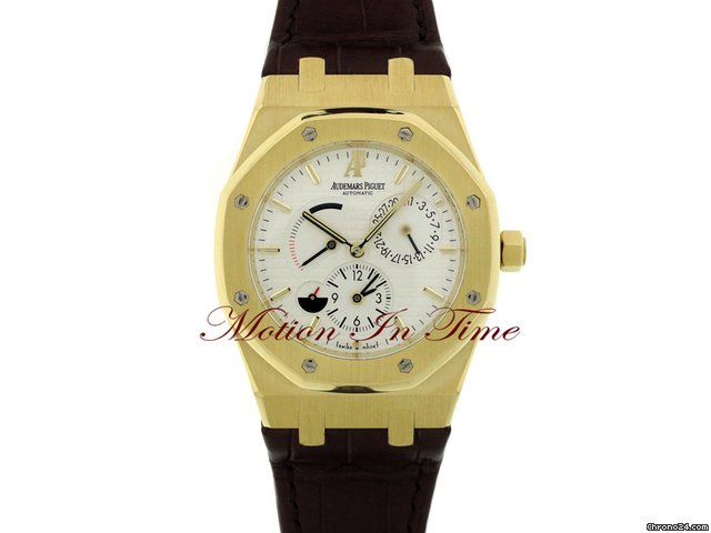 Audemars Piguet ROYAL OAK DUAL TIME POWER RESERVE YELLOW GOLD ON STRAP NEW WATCHES 2