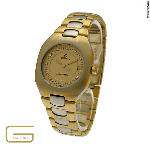 Omega Seamaster 18K.Gold Brillant Blatt WATCHES 2