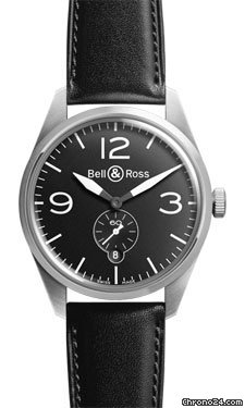 Bell & Ross Vintage BR 123 Original Satin Steel Black Watches Watch