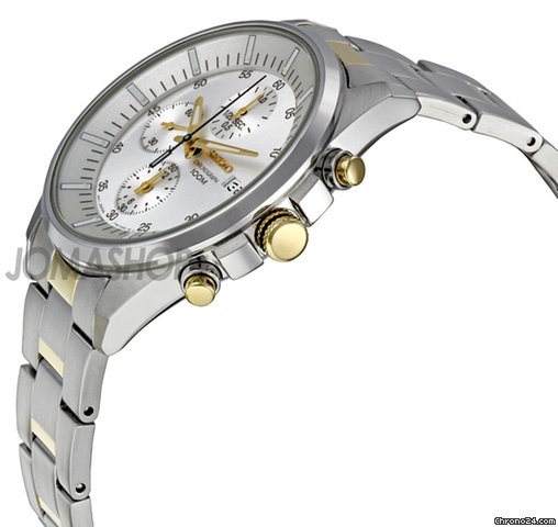 Seiko Silver Dial Chronograph Two Tone Stainless Steel Mens Watch SNDC83 WATCHES 2