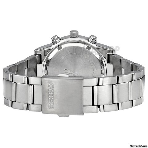 replica Seiko Black Dial Chronograph Tachymeter Stainless Steel Mens Watch SNDC99 WATCHES 1