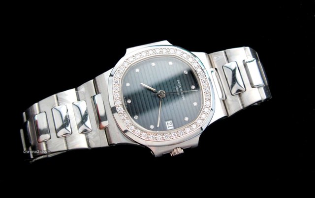 replica Patek Philippe Platinum Nautilus Factory Diamonds Rare WATCHES 1