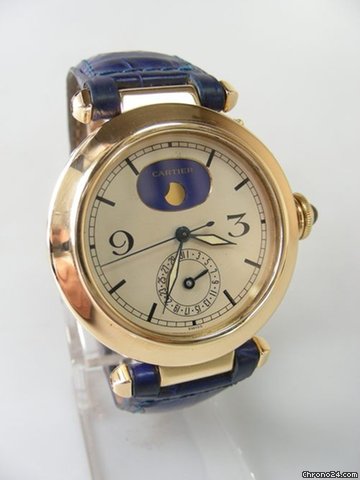 replica Cartier Pasha QantiEme Phases de lune/Calendar Moonphases or jaune 38mm boucle deploiante WATCHES 1