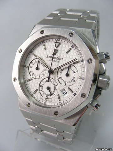 Audemars Piguet Royal Oak Chronograph "Kasparov" full steel white dial WATCHES 2