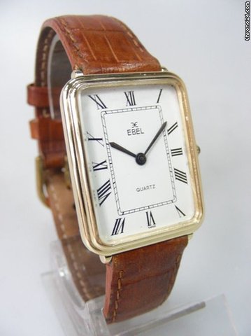 replica Ebel rectangulaire en or jaune WATCHES 1