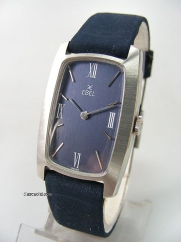 Ebel Rectangulaire vintage cadran bleu jeans WATCHES 2