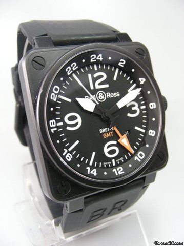 replica Bell & Ross BR 01-93 GMT PVD WATCHES 1