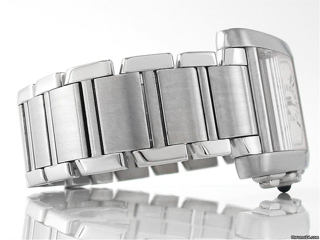 Cartier Herren "TANK FRANCAISE" Edelstahl Quarz WATCHES 2